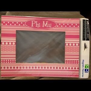 NEW Phi Mu 4x6 Magnetic Frame & Small Decal picture photo Greek Sorority